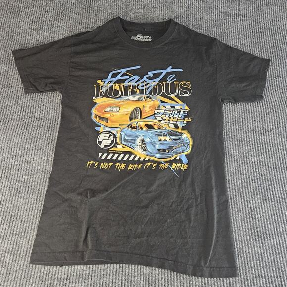 Fast & Furious Shirt Mens Medium Black Movie Cars Graphic Tee Universal Studios - Picture 1 of 10